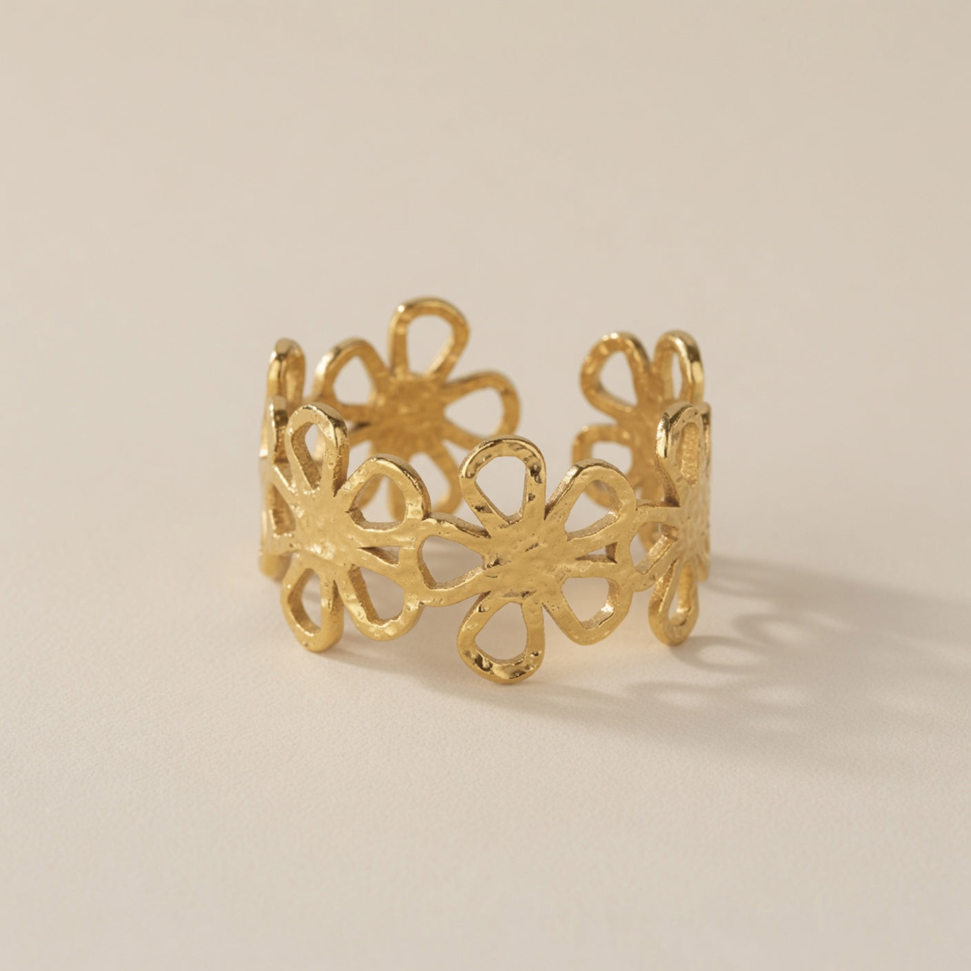 Stainless Steel Daisy Flower Rings