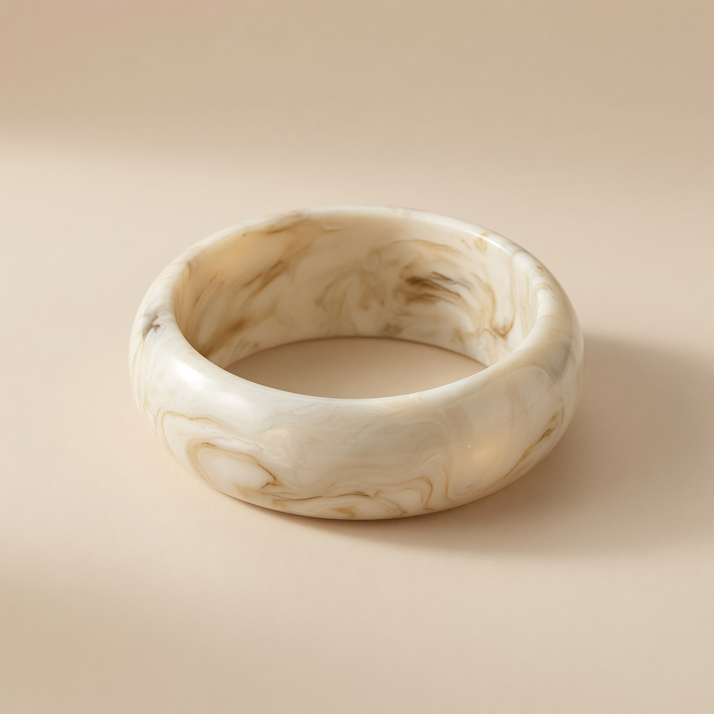 Vintage Marble Resin Bangle Bracelet