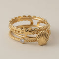 Multi Layer Stackable Rings Gold Plated