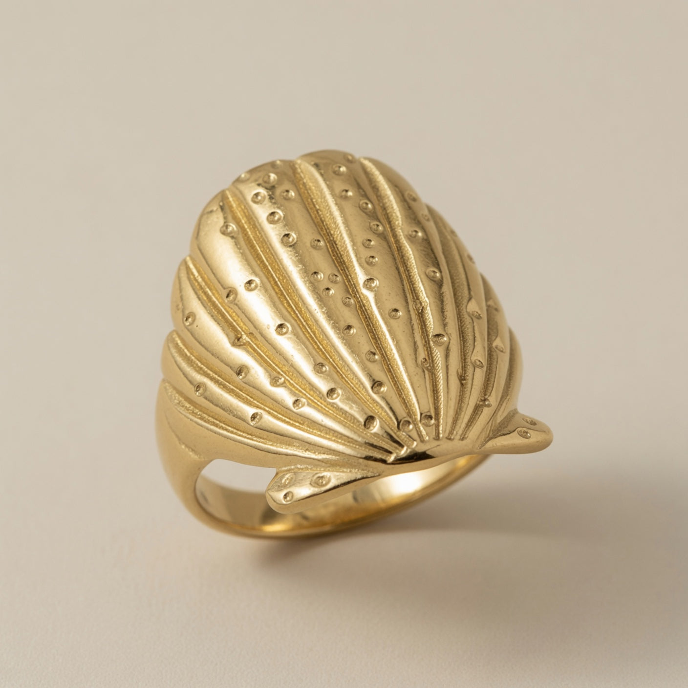 Vintage Gold Plated Geometric Open Ring