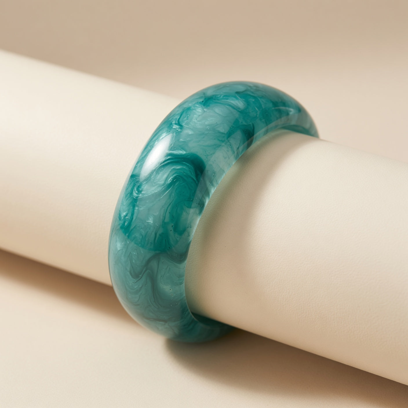 Vintage Marble Resin Bangle Bracelet