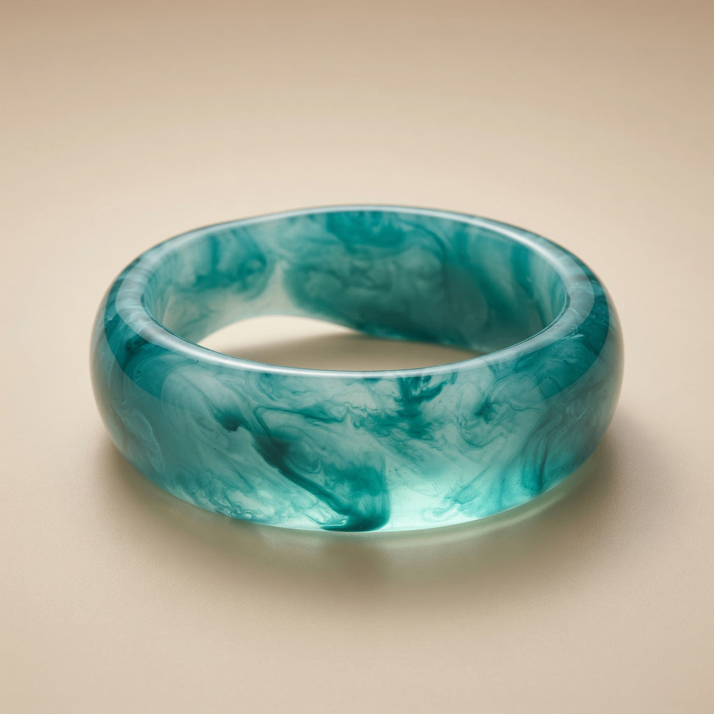 Vintage Marble Resin Bangle Bracelet