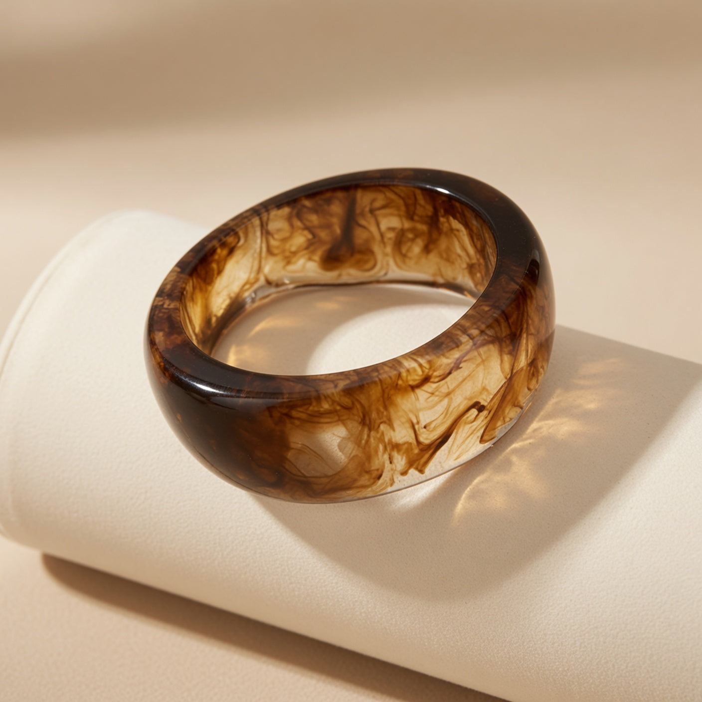 Vintage Marble Resin Bangle Bracelet