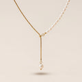 Elegant Half Pearl Drop Necklace