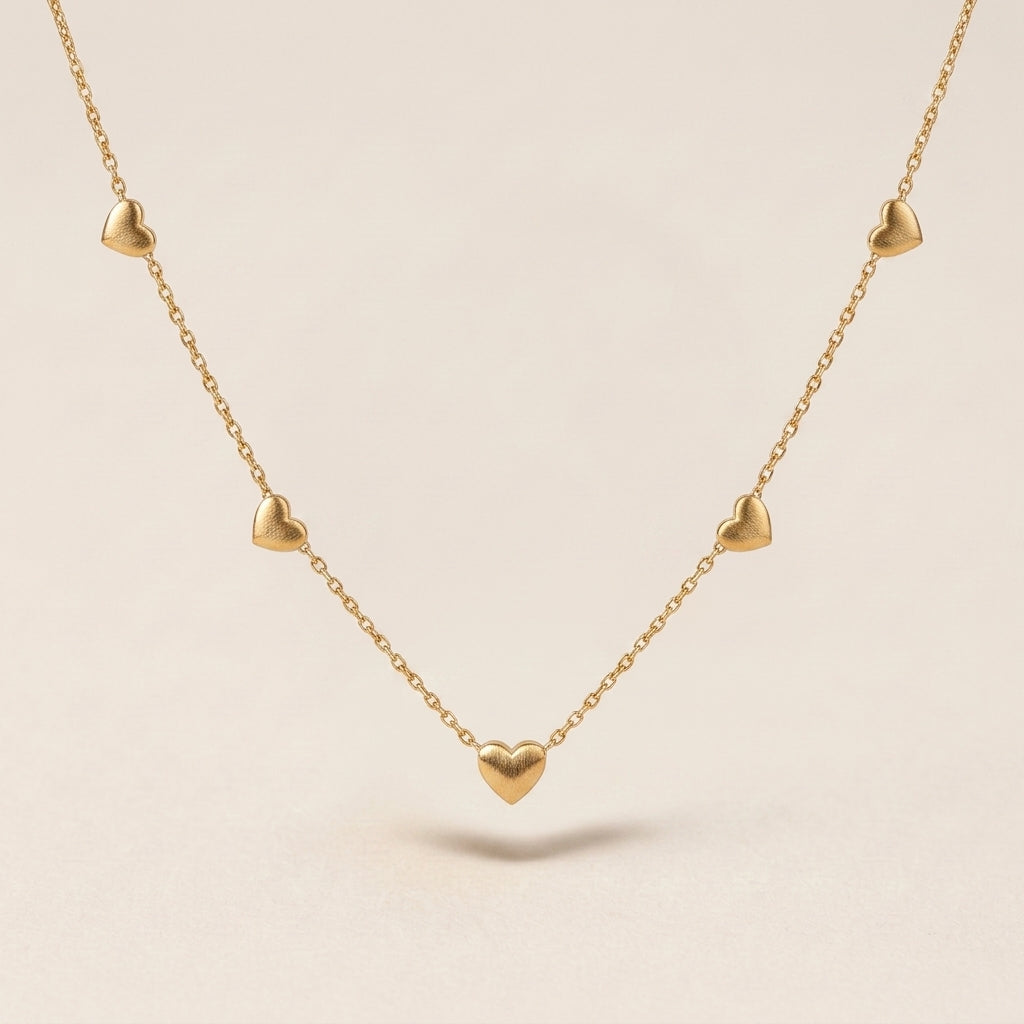 Minimalist Multi‑Heart Necklace