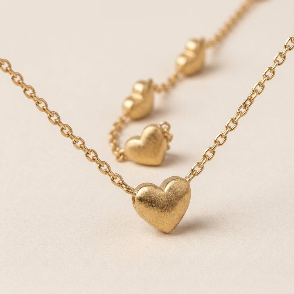Minimalist Multi‑Heart Necklace