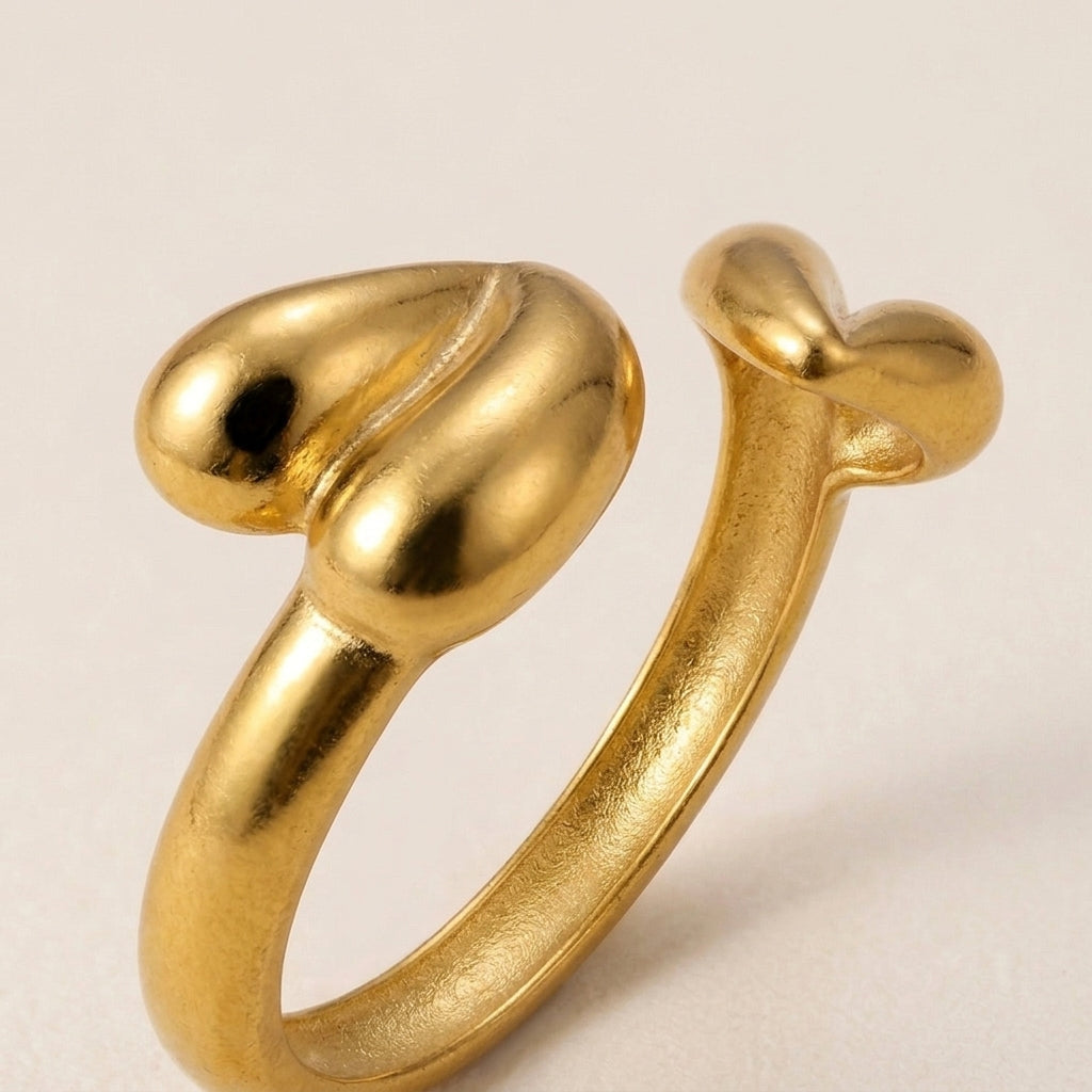 Petal Motif Adjustable Ring
