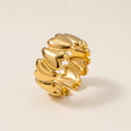 Linked Hearts Gold Ring