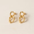 Elegant Interlocking Gold Loop Earrings