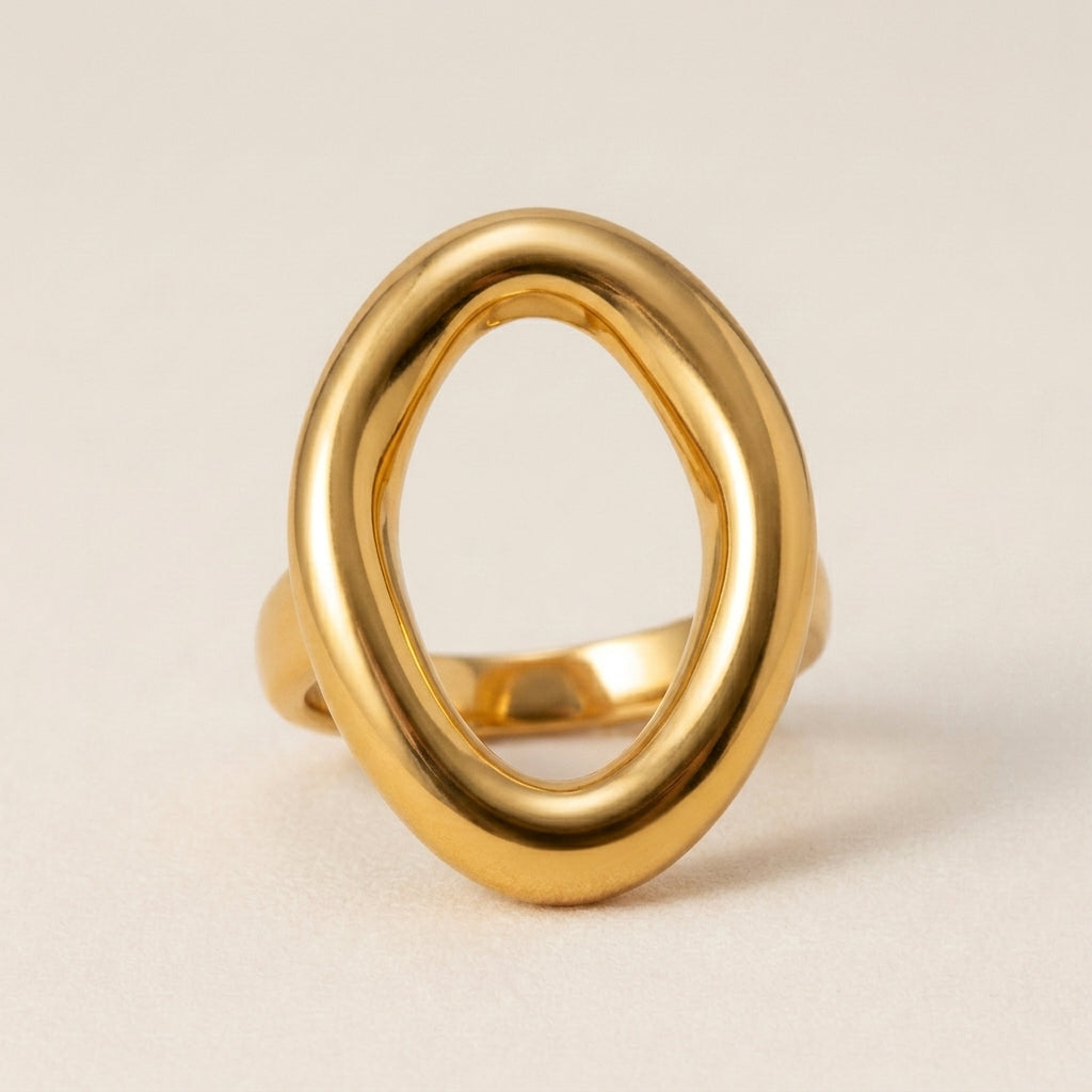 Large Oval Gold Ring