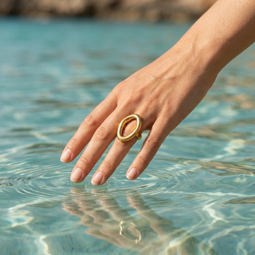 Large Oval Gold Ring