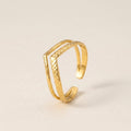 Elegant V‑Shaped Gold Ring