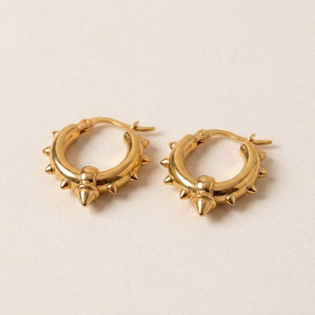 Classic Textured Hoop Earrings